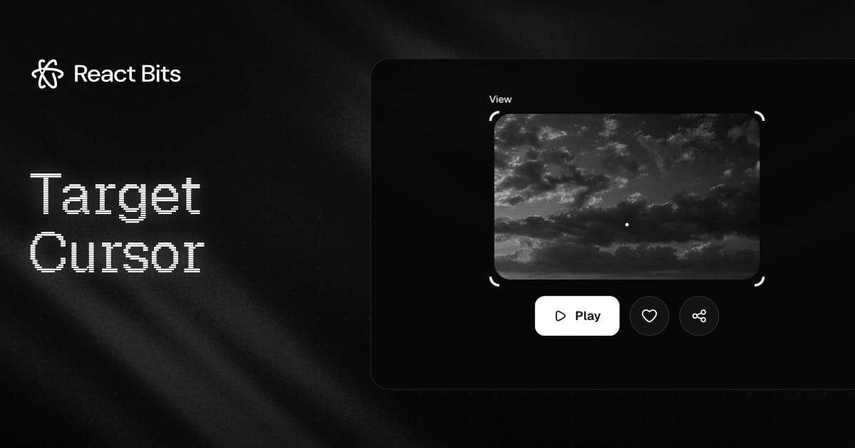 Target Cursor, a React Bits component