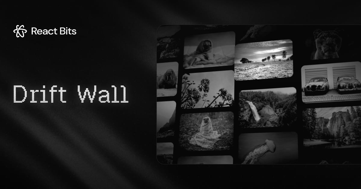 Drift Wall, a React Bits component