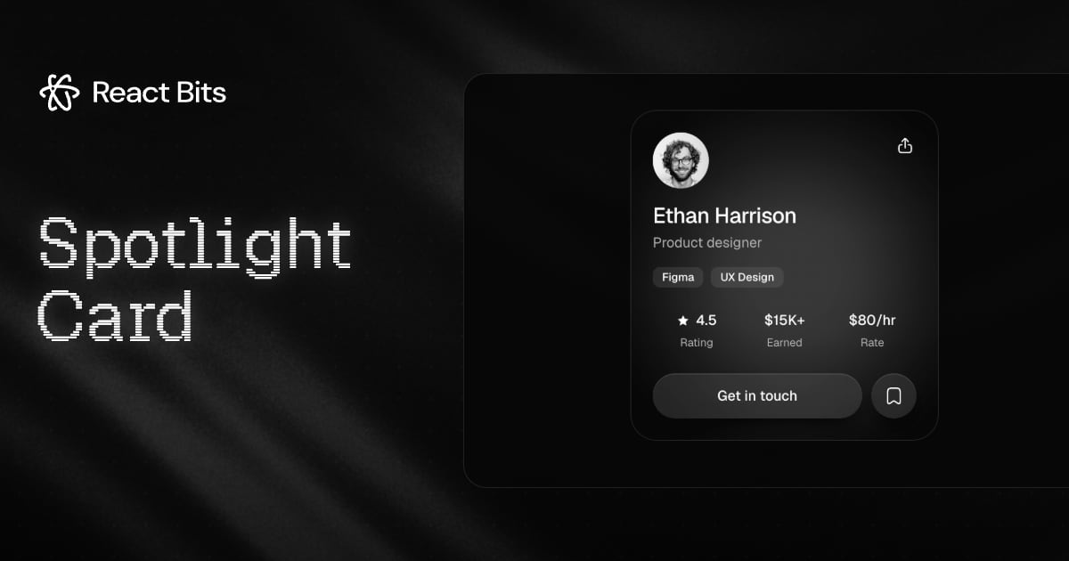 Spotlight Card, a React Bits component