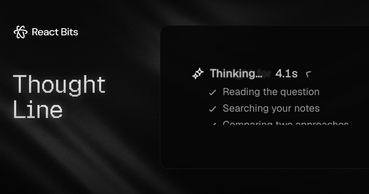 Thought Line, a React Bits component